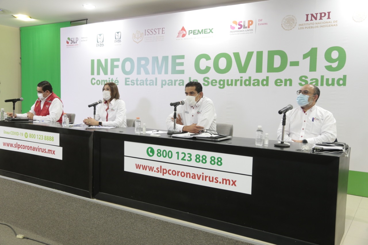  Se mantiene SLP por encima de los 200 casos diarios de COVID