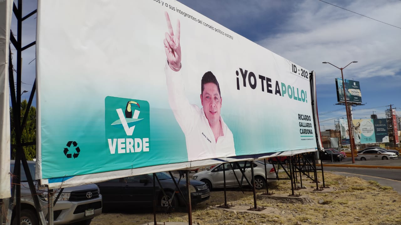  Partido Verde oculta gasto en promocionales de Gallardo Cardona