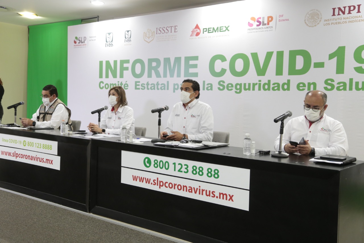  En SLP, 270 casos nuevos y 17 defunciones más por COVID-19