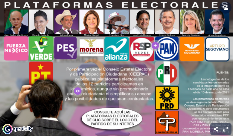  Publican plataformas electorales; partidos incumplen la ley al no promoverlas