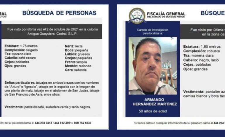  Policías desaparecidos son encontrados muertos en límites entre SLP y Zacatecas