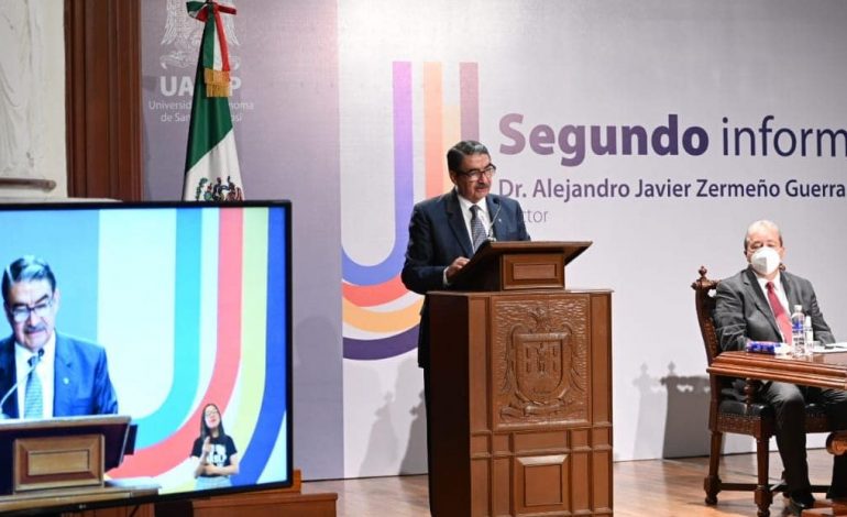  Alejandro Zermeño rinde su segundo informe como rector de la UASLP