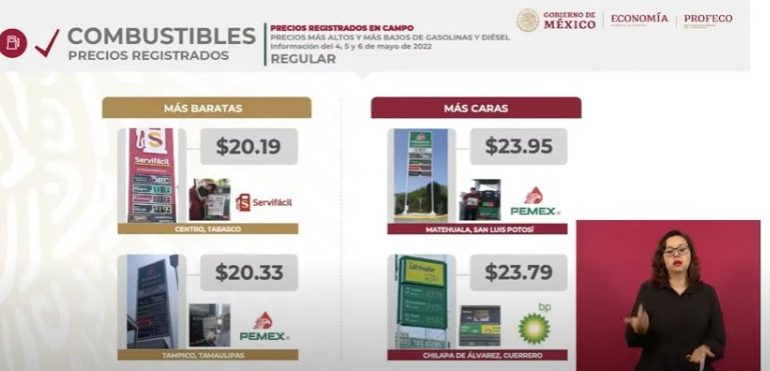  Exhiben a gasolinera de Matehuala por excesivo costo de combustible