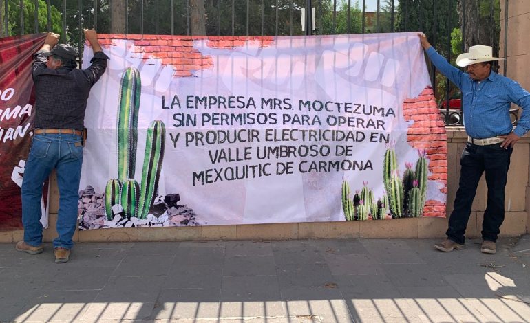  Ejidatarios de Valle Umbroso protestan ante posible invasión de sus tierras