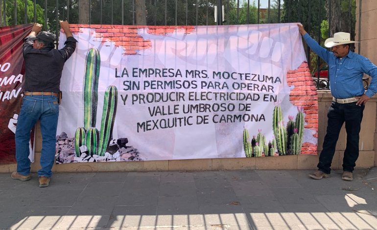  Ejidatarios de Valle Umbroso protestan ante posible invasión de sus tierras