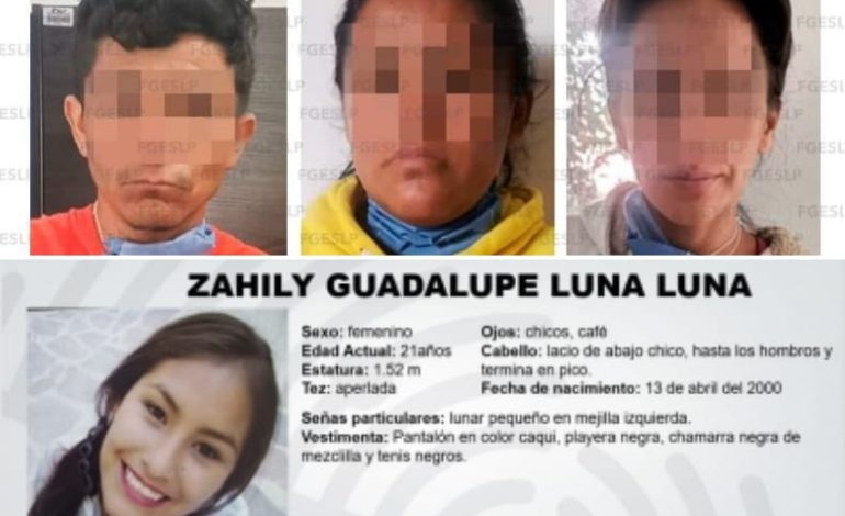  Hay 3 detenidos por la desaparición de Zahily Luna en SLP