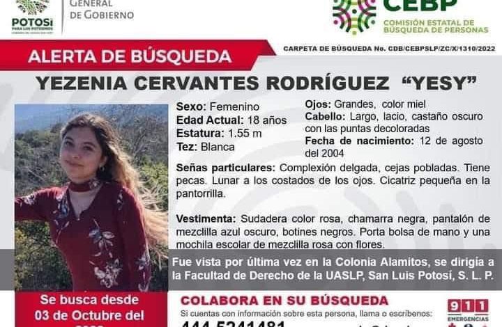  Alumnos y profesores de la UASLP exigen a Gobierno localización de estudiante