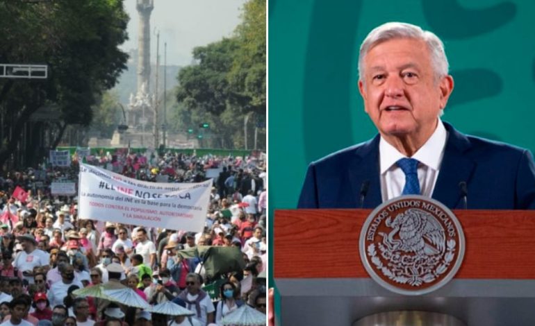  Marcha “por la defensa del INE” no hubiera llenado el Zócalo: AMLO