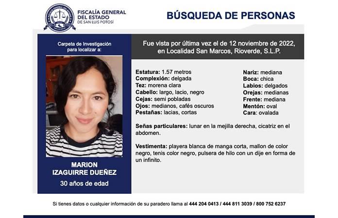  FGE investiga el presunto feminicidio de Marion en Rioverde