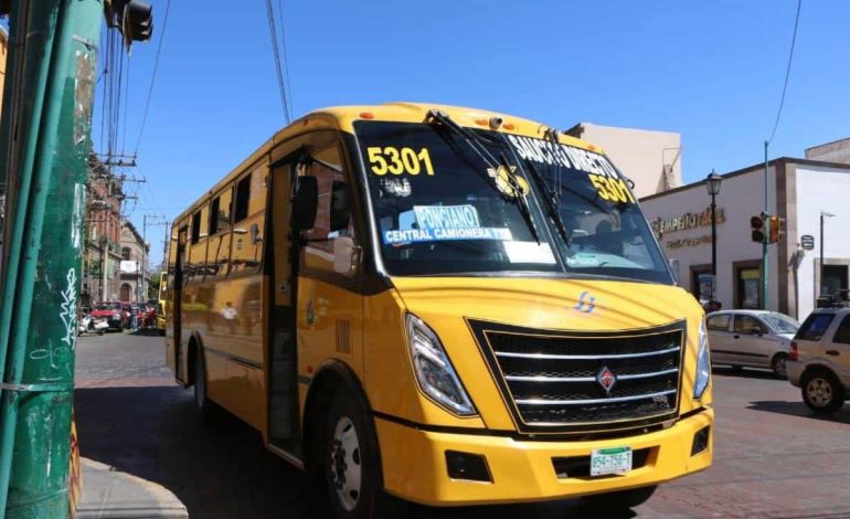  Incremento a tarifa de transporte público en SLP será menor al 10%