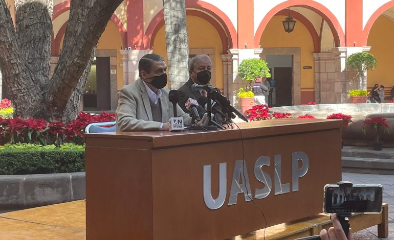  UASLP pide certeza financiera a los gobiernos estatal y federal en 2023