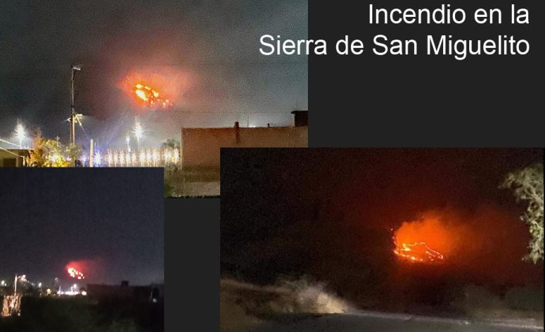  Inicia incendio en la Sierra de San Miguelito; primero de esas dimensiones tras decreto de ANP