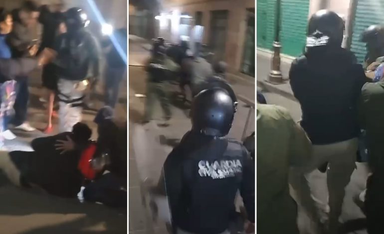  (VIDEO) Guardia Civil desaloja plantón del SITTGE por la fuerza