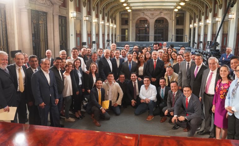  Gallardo participó en reunión de gobernadoras y gobernadores de la 4T con AMLO