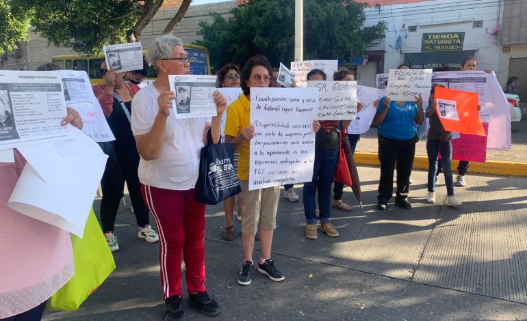  (VIDEO) Familia protesta por la desaparición de Gabriel López Ramírez