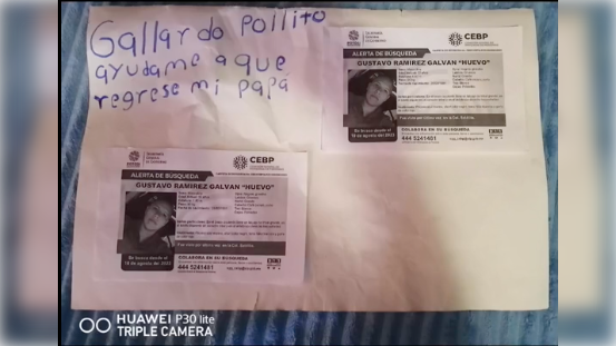  (VIDEO) “Gallardo pollito ayúdame a que regrese mi papá”, escriben los hijos de Gustavo