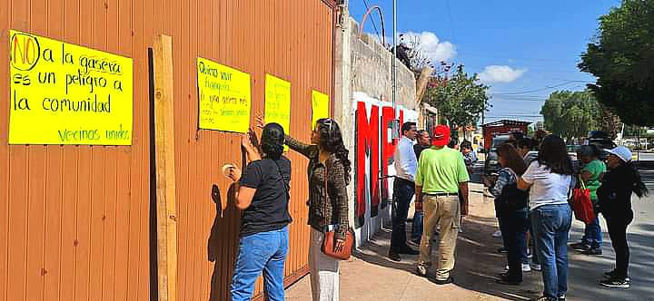  Protestan por instalación de gasera en zona habitacional al norte de SLP