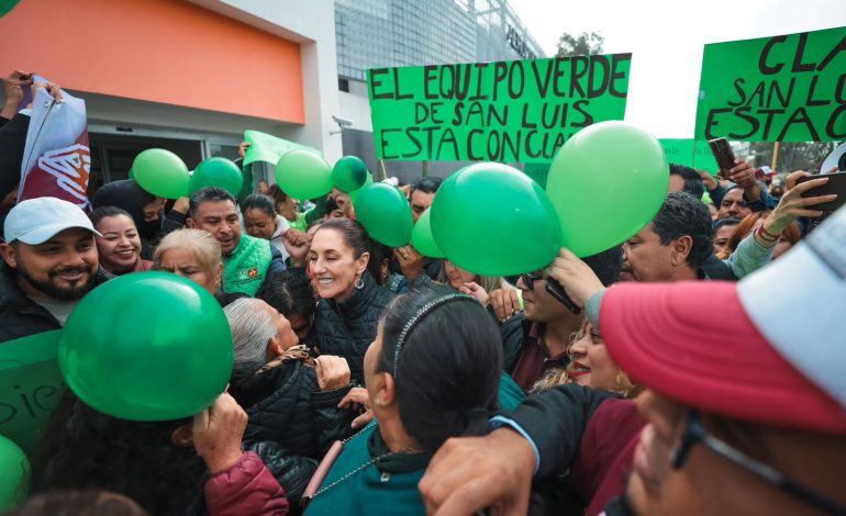  Gallardistas acompañan a Claudia Sheinbaum durante su visita a SLP