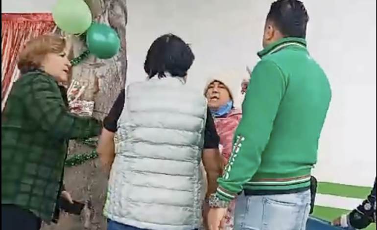  (VIDEO) Discuten vecinos en posada de diputada del PVEM