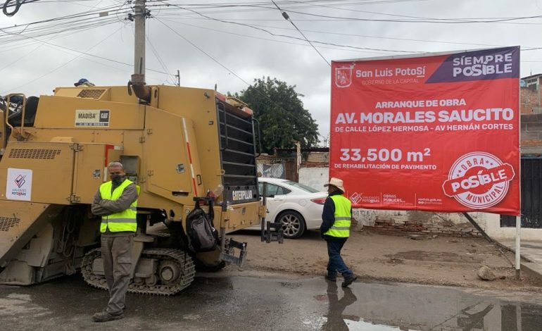  Atenderán baches en avenida Morales-Saucito y Prolongación Muñoz