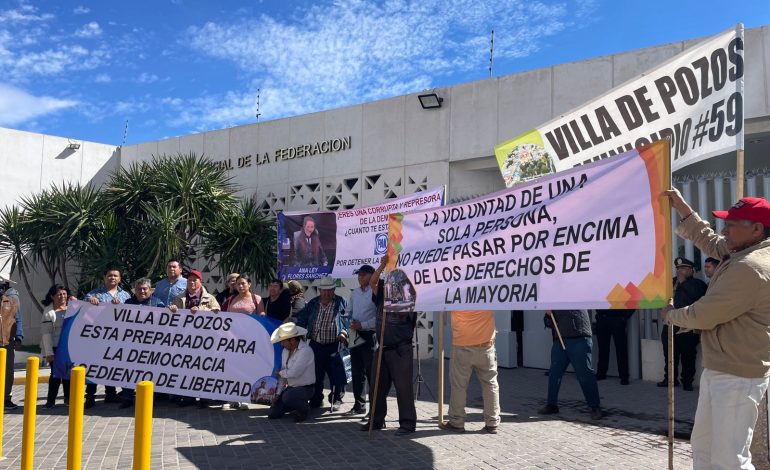  Habitantes de Pozos mantienen reclamo al PJF por freno a municipalización