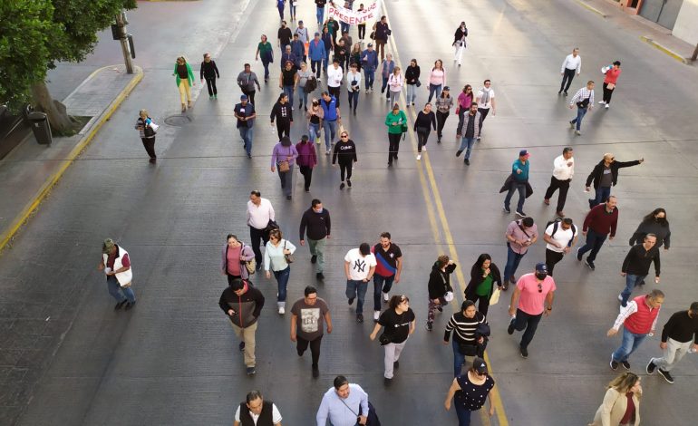  SUTSGE tomó las calles de SLP ante impagos de Gobierno