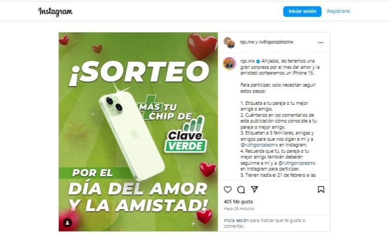  Ricardo Gallardo y Ruth González regalan celular a cambio de “seguidores”