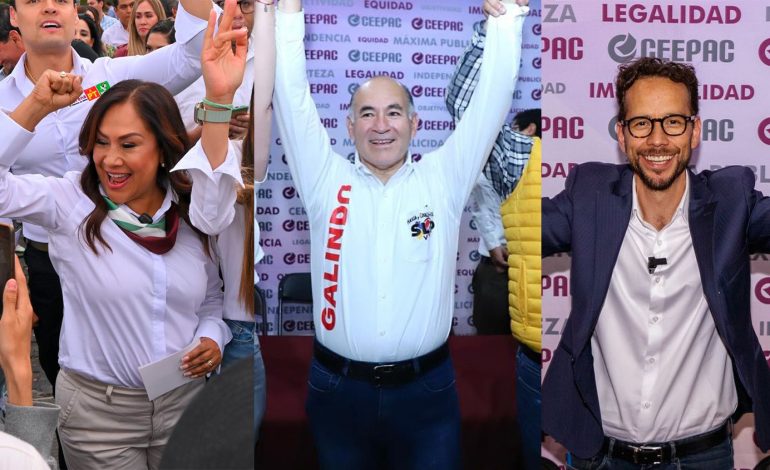  Enrique Galindo, Sonia Mendoza y Sebastián Pérez se registran por la alcaldía de SLP