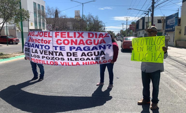  Protestan por omisión de la Conagua en la clausura de 7 pozos ilegales en Peotillos