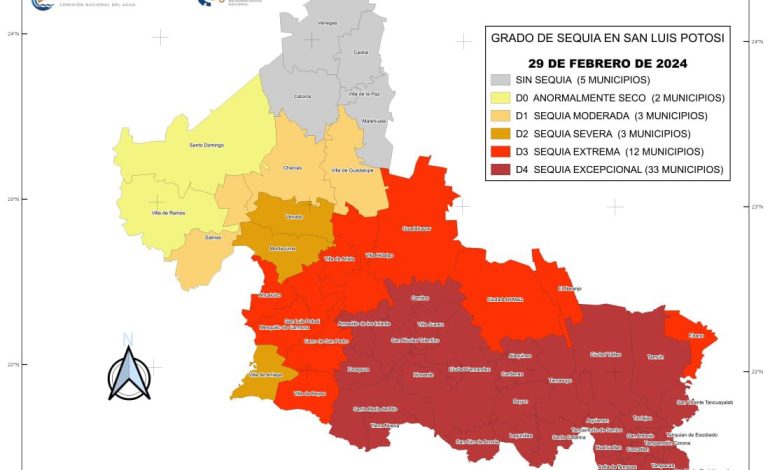  Disminuye la sequía en parte del Altiplano potosino