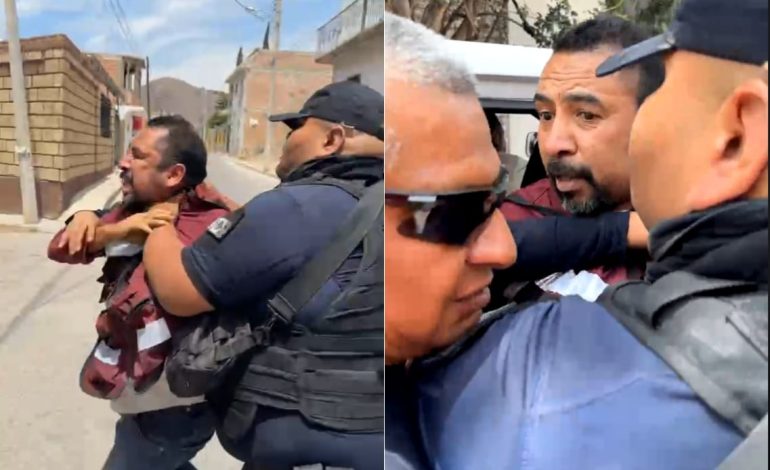  Policías agreden y detinen a esposo de candidata morenista en Santa María del Río