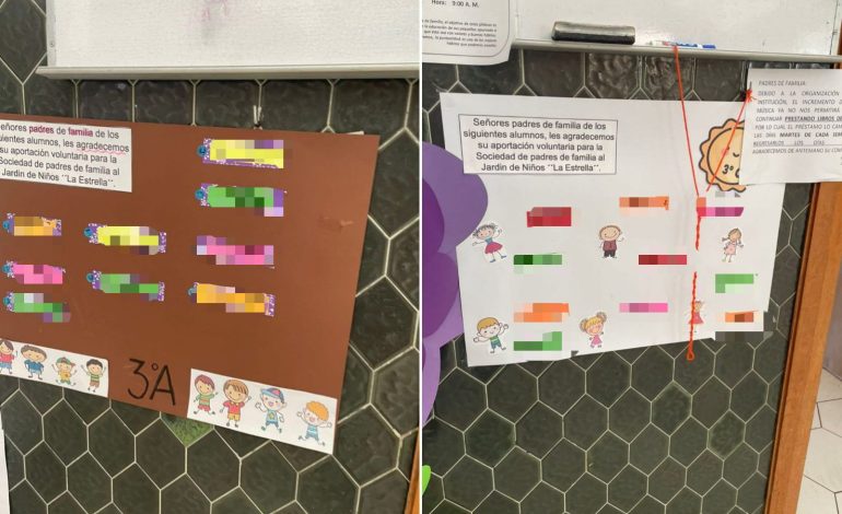  Exponen datos personales de niños por no pagar cuota “voluntaria”