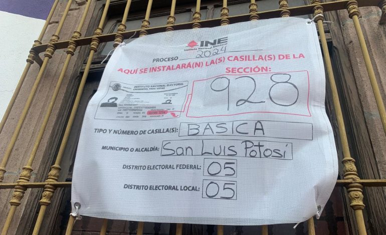  Reportan el 100% de casillas instaladas en SLP