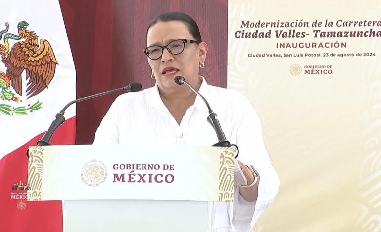  “¡Gobernadora!”: claman a Rosa Icela Rodríguez en visita de AMLO y Sheinbaum a la Huasteca