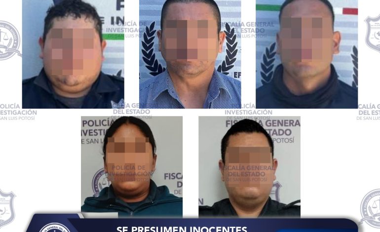  Detienen a 5 policias de Matehuala