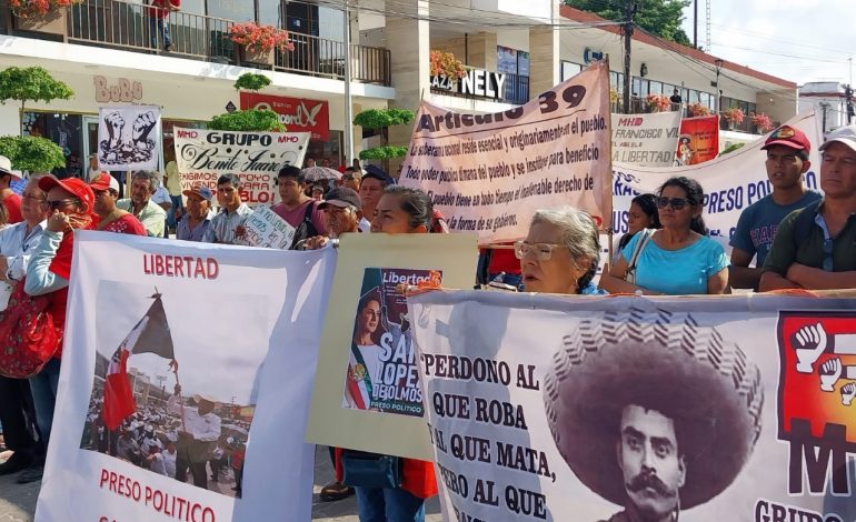  Realizan manifestación en Ciudad Valles para exigir liberación de Saíd López de Olmos