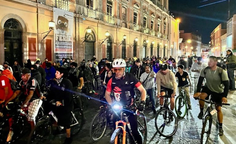  VIDEO | Ciclistas protestan contra la violencia en SLP