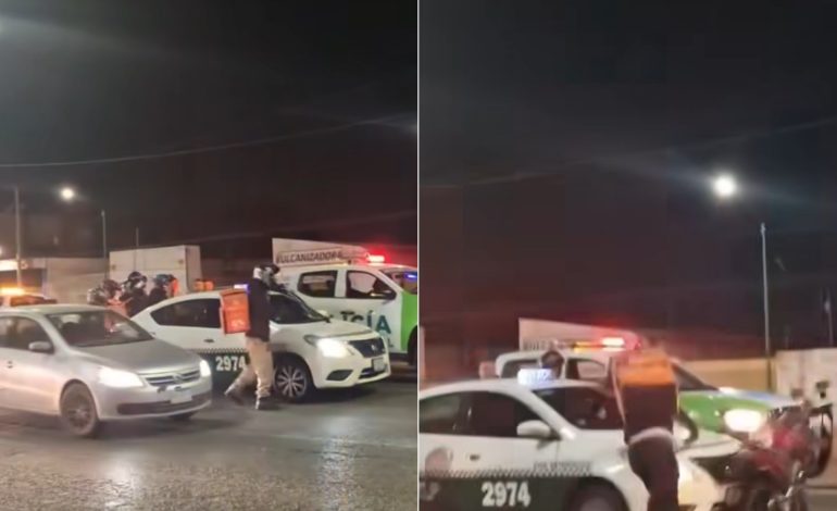  Detienen a taxista por causar daños y agredir a repartidor
