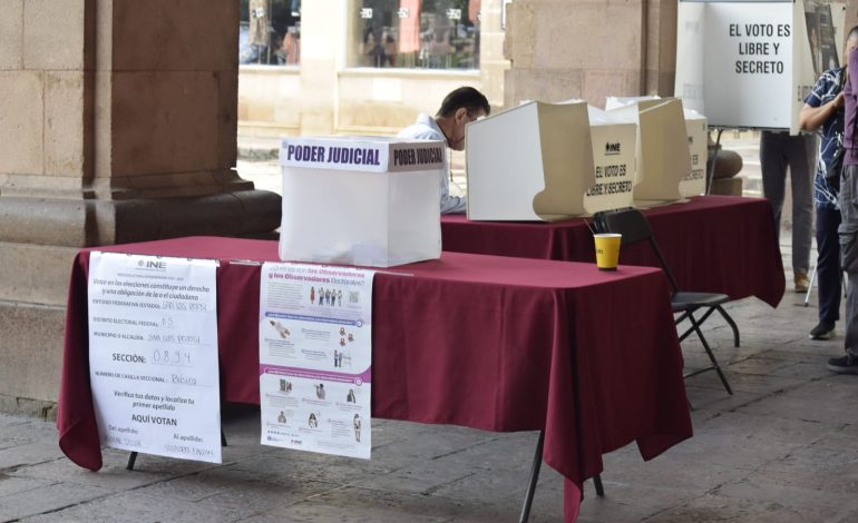  SLP registra baja participación en el inicio de la elección judicial