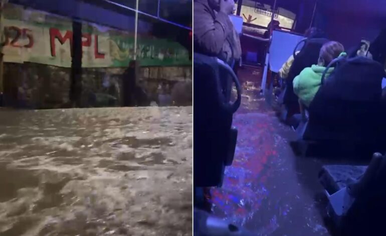  Video | Suspenden a operador de camión que cruzó río Españita pese a inundación