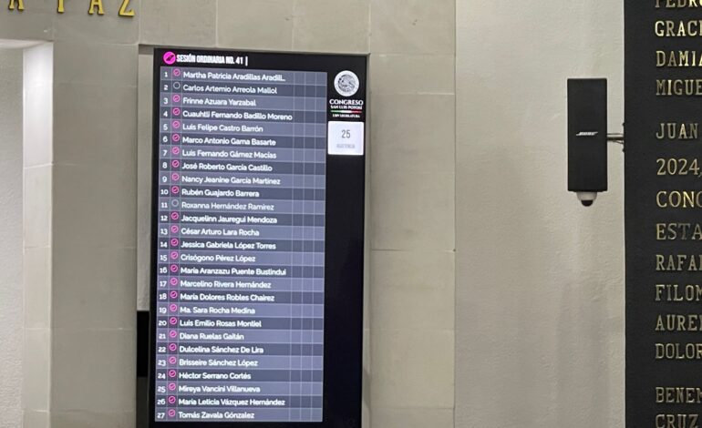 Congreso de SLP estrena tablero electrónico de 1.4 mdp