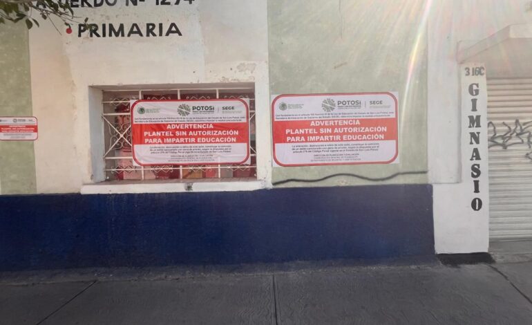  SEGE clausura Colegio Militarizado en Matehuala