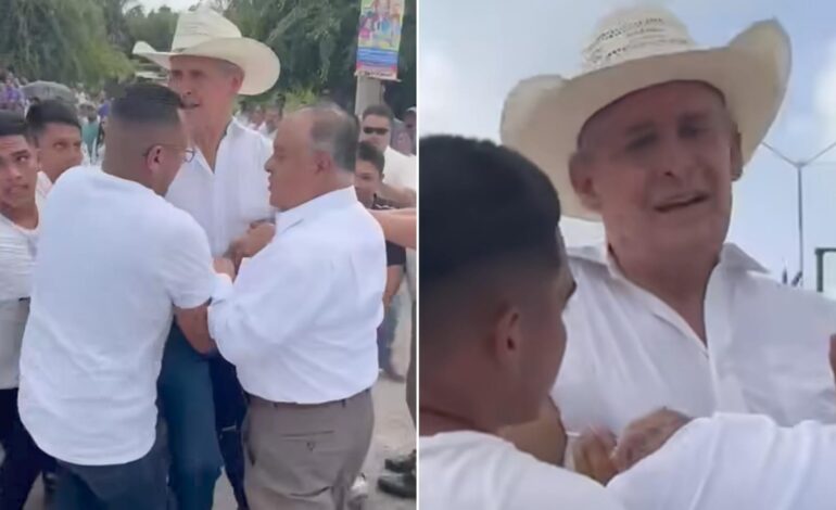  Ex candidato al ayuntamiento de Rioverde denuncia agresión en evento de Claudia Sheinbaum