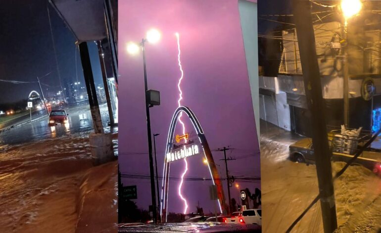  Coches atrapados, árboles caídos y calles levantadas, el saldo de la tormenta en Matehuala