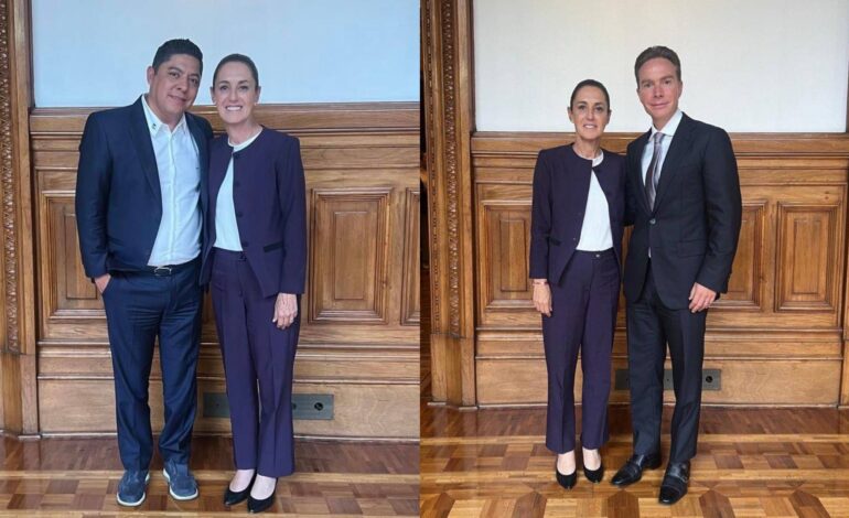  Gallardo y Velasco se reúnen con Claudia Sheinbaum en Palacio Nacional