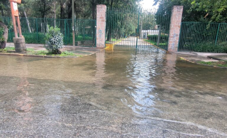  Desfogue del Lago Mayor en Tangamanga I provoca acumulación de agua en Salvador Nava