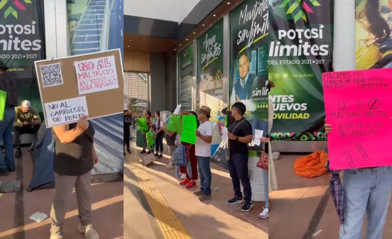  Asociaciones animalistas protestan en la Fenapo contra el maltrato animal