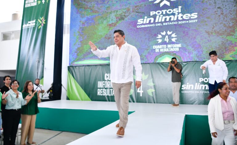  Gallardo promete MetroRed y conclusión de proyectos pendientes en informe de la Zona Huasteca