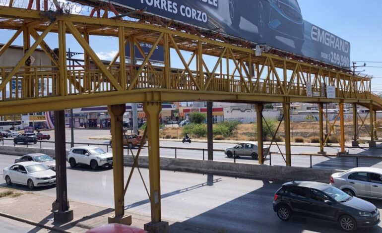  Puentes peatonales de SLP en desuso y con fallas de seguridad, revela diagnóstico
