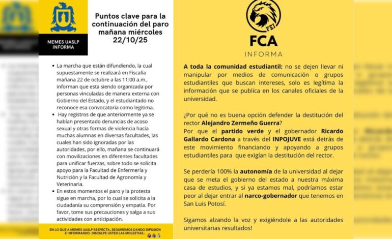  Comunidad universitaria rechaza llamados a renuncia del rector y denuncia manipulación externa